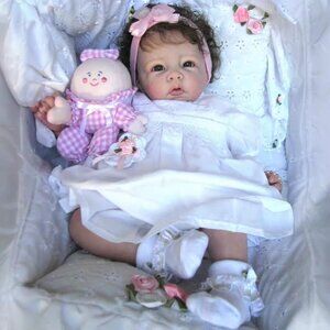 💫 Bnnpuu Reborn Baby Dolls White Realistic Soft Body Eyes Open Gift Set Kids